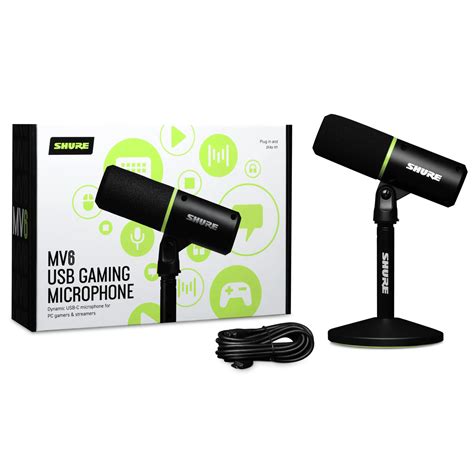 gaming microphone|Shure MV6 Gaming Microphone, Dynamic USB PC Mic for Video .